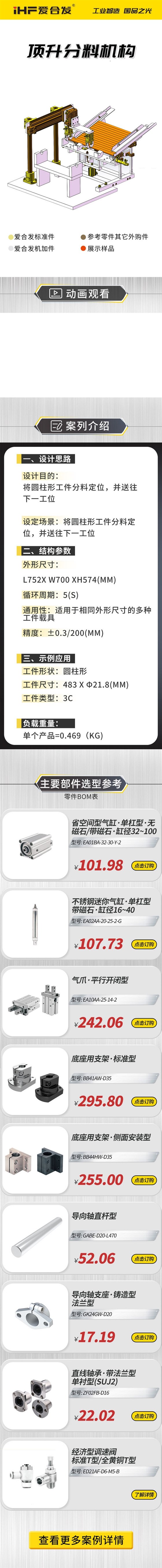 愛合發(fā)：案例介紹，頂升分料機(jī)構(gòu)！